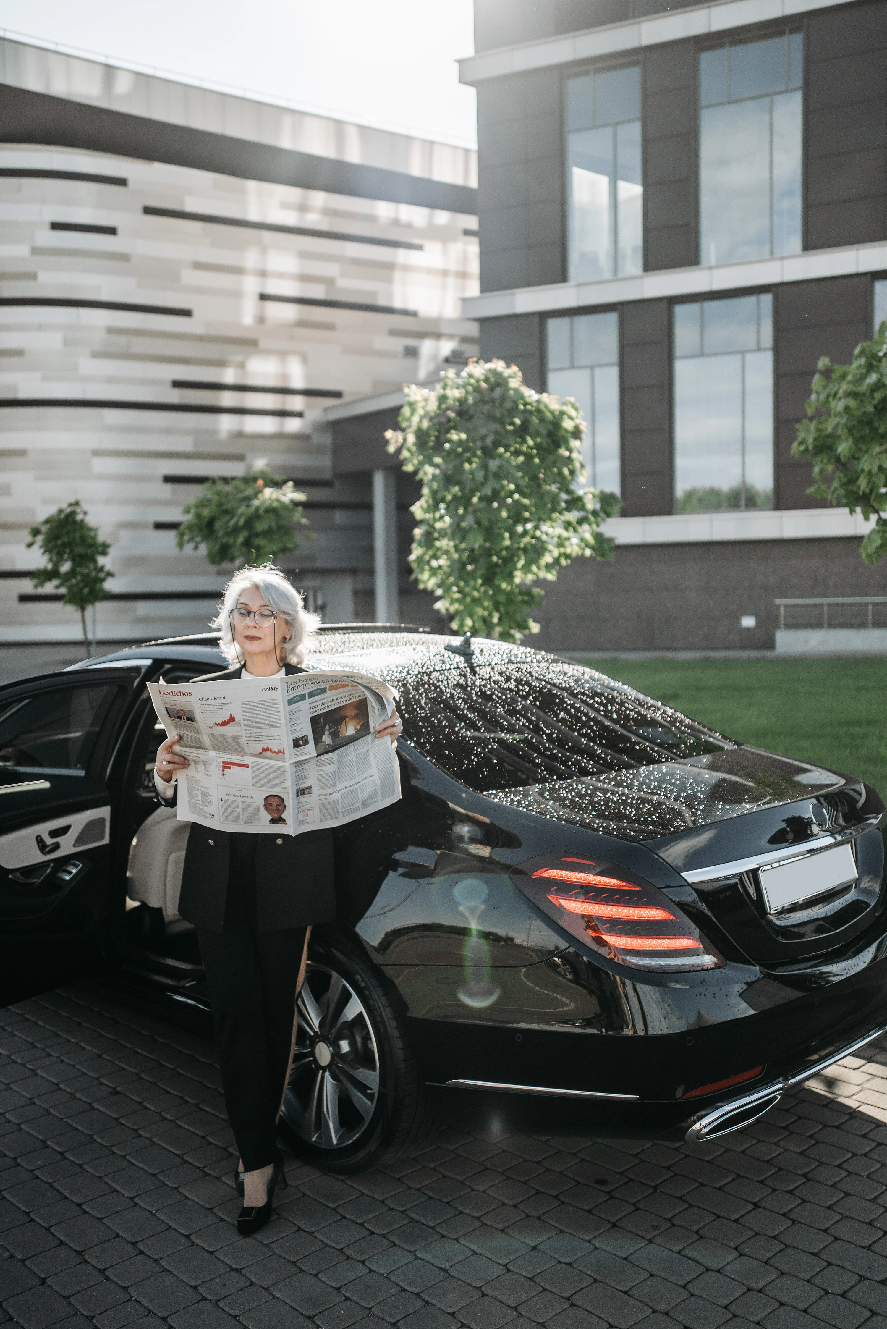 Confident mature woman in a refined setting